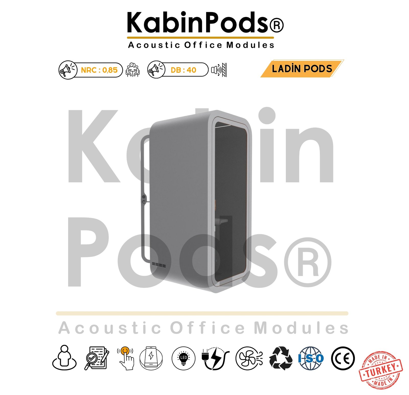 Telefon Kabini Modelleri - Tek Kişilik Kapasite ve Demonte Yapı